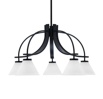 Cavella Five Light Chandelier in Matte Black (200|3925-MB-312)