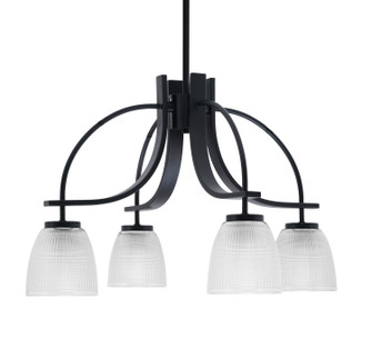 Cavella Four Light Chandelier in Matte Black (200|3924-MB-500)