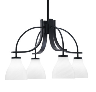 Cavella Four Light Chandelier in Matte Black (200|3924-MB-4761)