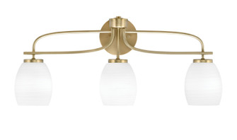 Cavella Three Light Bath Bar in New Age Brass (200|3913-NAB-615)