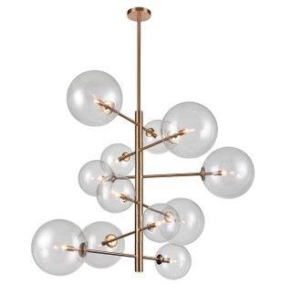 Delilah 12 Light Chandelier in Aged Brass (192|HF4212-AB)