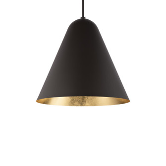 Taper LED Pendant in Bronze & Gold Leaf (281|PD-12422-BZ/GL)