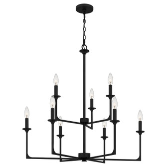 Prescott Nine Light Chandelier in Matte Black (10|PRC5232MBK)