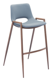 Desi Bar Chair in Gray, Walnut (339|101698)