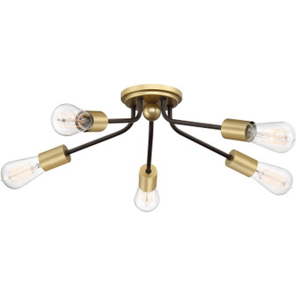 Latitude Five Light Flush Mount in Western Bronze (10|LTT1628WT)