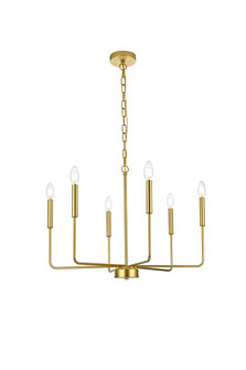 Willa Six Light Pendant in Brass (173|LD740D26BRA)