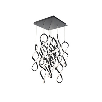 Interlace LED Chandelier in Black (34|PD-47813S-BK)