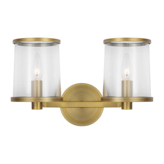 Reynolds Two Light Vanity in Time Worn Brass (454|LV1082TWB)