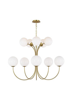 Noemie Ten Light Chandelier in Burnished Brass (454|KSC11210BBS)