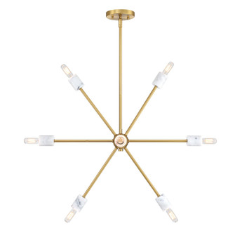 Star Dust Eight Light Chandelier in Brushed Gold (43|D304C-8CH-BG)