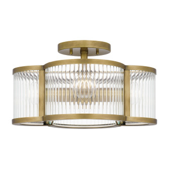 Aster Four Light Semi-Flush Mount in Weathered Brass (10|ASR1715WS)
