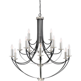 Alana 15 Light Chandelier in Mystic Black (10|ANA5015K)