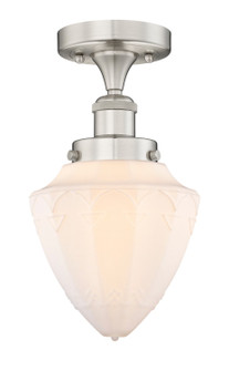 Edison One Light Semi-Flush Mount in Brushed Satin Nickel (405|616-1F-SN-G661-7)