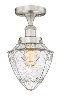 Edison One Light Semi-Flush Mount in Antique Brass (405|616-1F-AB-G661-7)