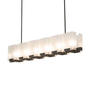 Ice Cube Six Light Chandelier in Black Metal (57|270642)