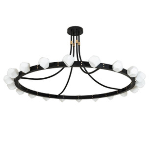 Rory LED Semi-Flushmount in Solar Black/ Champagne Metallic (57|270456)