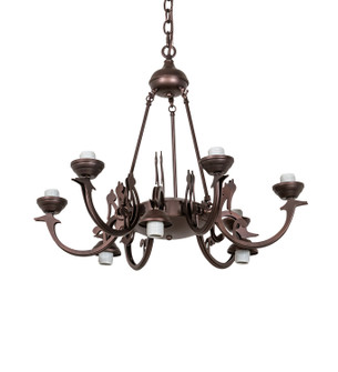 Mahogany Bronze Nine Light Chandelier Hardware in Mahogany Bronze (57|270133)
