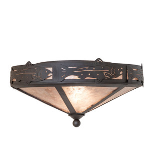 Rainbow Trout Two Light Flushmount in Oil Rubbed Bronze (57|270055)