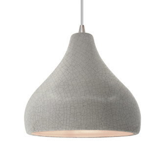 Radiance One Light Pendant in White Crackle (102|CER-6565-CRK-CROM-WTCD)