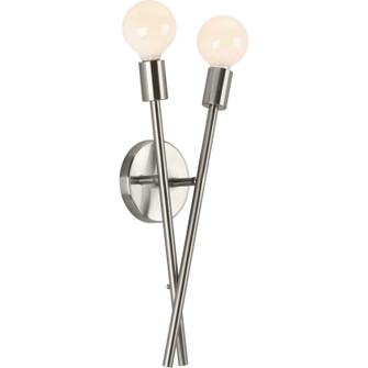 Astra Two Light Wall Bracket in Brushed Nickel (54|P710027-009)