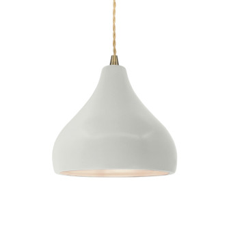 Radiance One Light Pendant in Matte White (102|CER-6560-MAT-ABRS-BEIG-TWST)