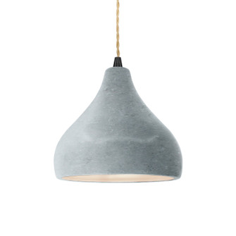 Radiance One Light Pendant in Concrete (102|CER-6560-CONC-MBLK-BEIG-TWST)