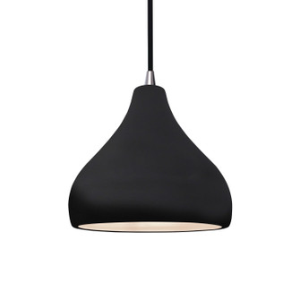 Radiance One Light Pendant in Gloss Black w/ Matte White (102|CER-6560-BKMT-NCKL-BKCD)