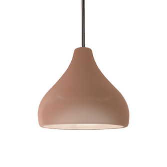 Radiance One Light Pendant in Adobe (102|CER-6560-ADOB-NCKL-RIGID)