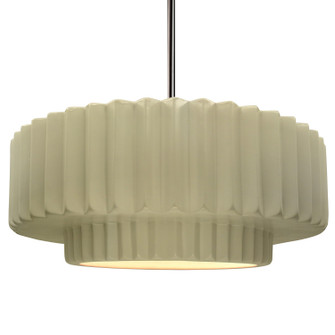 Radiance One Light Pendant in Vanilla (Gloss) (102|CER-6555-VAN-NCKL-RIGID)