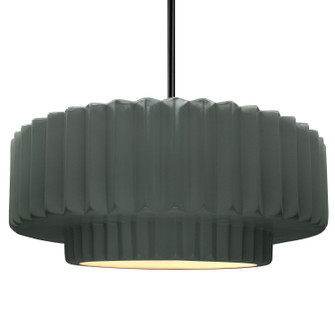 Radiance One Light Pendant in Pewter Green (102|CER-6555-PWGN-MBLK-RIGID)