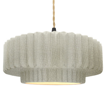 Radiance One Light Pendant in White Crackle (102|CER-6555-CRK-MBLK-BEIG-TWST)