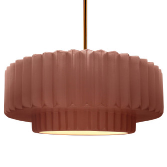 Radiance One Light Pendant in Canyon Clay (102|CER-6555-CLAY-BRSS-RIGID)