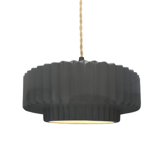 Radiance One Light Pendant in Gloss Grey (102|CER-6553-GRY-MBLK-BEIG-TWST)