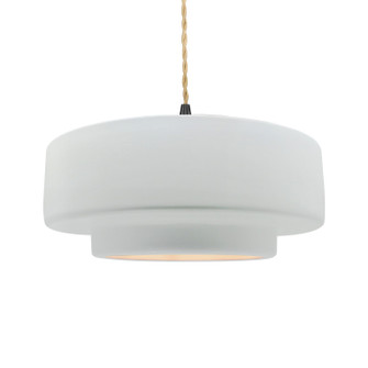 Radiance One Light Pendant in Gloss White (102|CER-6545-WHT-MBLK-BEIG-TWST)