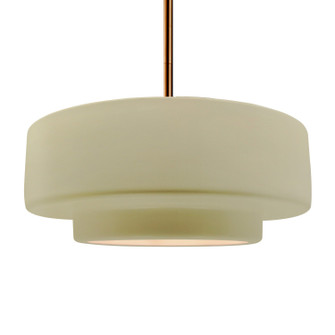 Radiance One Light Pendant in Vanilla (Gloss) (102|CER-6545-VAN-BRSS-RIGID)