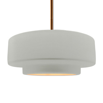 Radiance One Light Pendant in Matte White w/ Champagne Gold (102|CER-6545-MTGD-BRSS-RIGID)