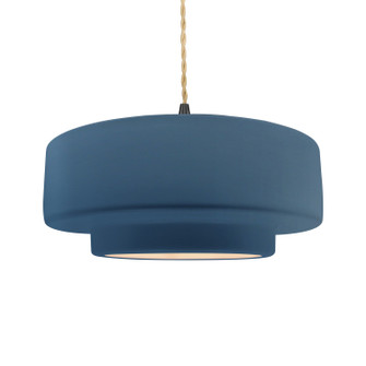 Radiance One Light Pendant in Midnight Sky w/ Matte White (102|CER-6545-MDMT-MBLK-BEIG-TWST)