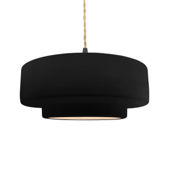 Radiance One Light Pendant in Carbon - Matte Black (102|CER-6545-CRB-MBLK-BEIG-TWST)