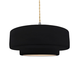 Radiance One Light Pendant in Gloss Black (102|CER-6545-BLK-NCKL-BEIG-TWST)