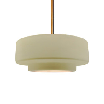 Radiance One Light Pendant in Vanilla (Gloss) (102|CER-6543-VAN-BRSS-RIGID)