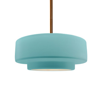 Radiance One Light Pendant in Reflecting Pool (102|CER-6543-RFPL-BRSS-RIGID)