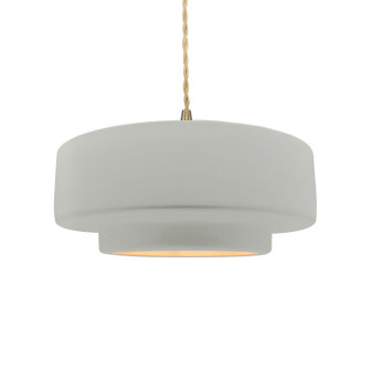 Radiance One Light Pendant in Matte White w/ Champagne Gold (102|CER-6543-MTGD-BRSS-BEIG-TWST)