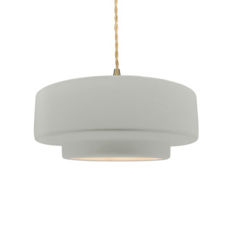 Radiance One Light Pendant in Matte White (102|CER-6543-MAT-BRSS-BEIG-TWST)