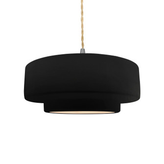 Radiance One Light Pendant in Carbon - Matte Black (102|CER-6543-CRB-NCKL-BEIG-TWST)