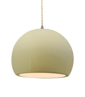 Radiance One Light Pendant in Vanilla (Gloss) (102|CER-6535-VAN-NCKL-BEIG-TWST)
