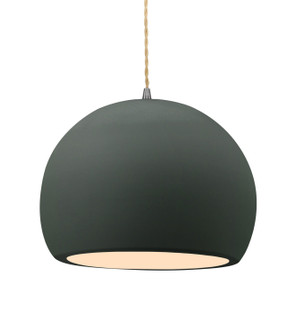 Radiance One Light Pendant in Pewter Green (102|CER-6535-PWGN-NCKL-BEIG-TWST)