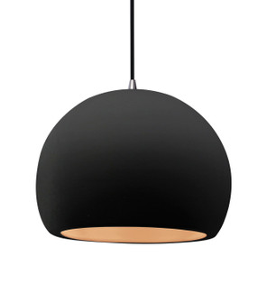 Radiance One Light Pendant in Carbon Matte Black w/ Champagne Gold (102|CER-6535-CBGD-NCKL-BKCD)