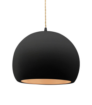 Radiance One Light Pendant in Carbon Matte Black w/ Champagne Gold (102|CER-6535-CBGD-MBLK-BEIG-TWST)