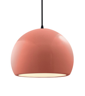 Radiance One Light Pendant in Gloss Blush (102|CER-6535-BSH-MBLK-BKCD)