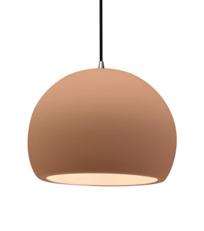 Radiance One Light Pendant in Adobe (102|CER-6535-ADOB-NCKL-BKCD)